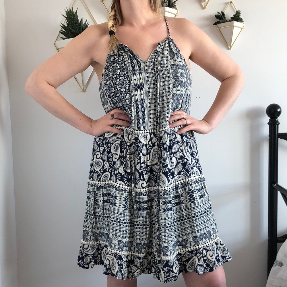 Blue Paisley Summer Dress